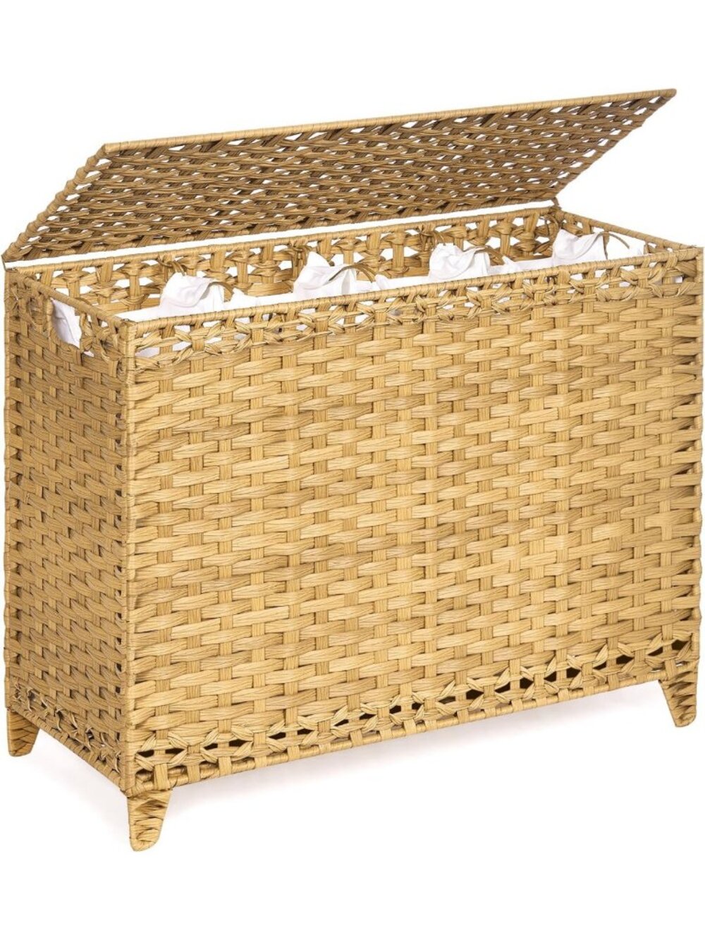 Laundry Hamper with 4 Removable Liner Bags, 176L Laundry Sorter with Lid